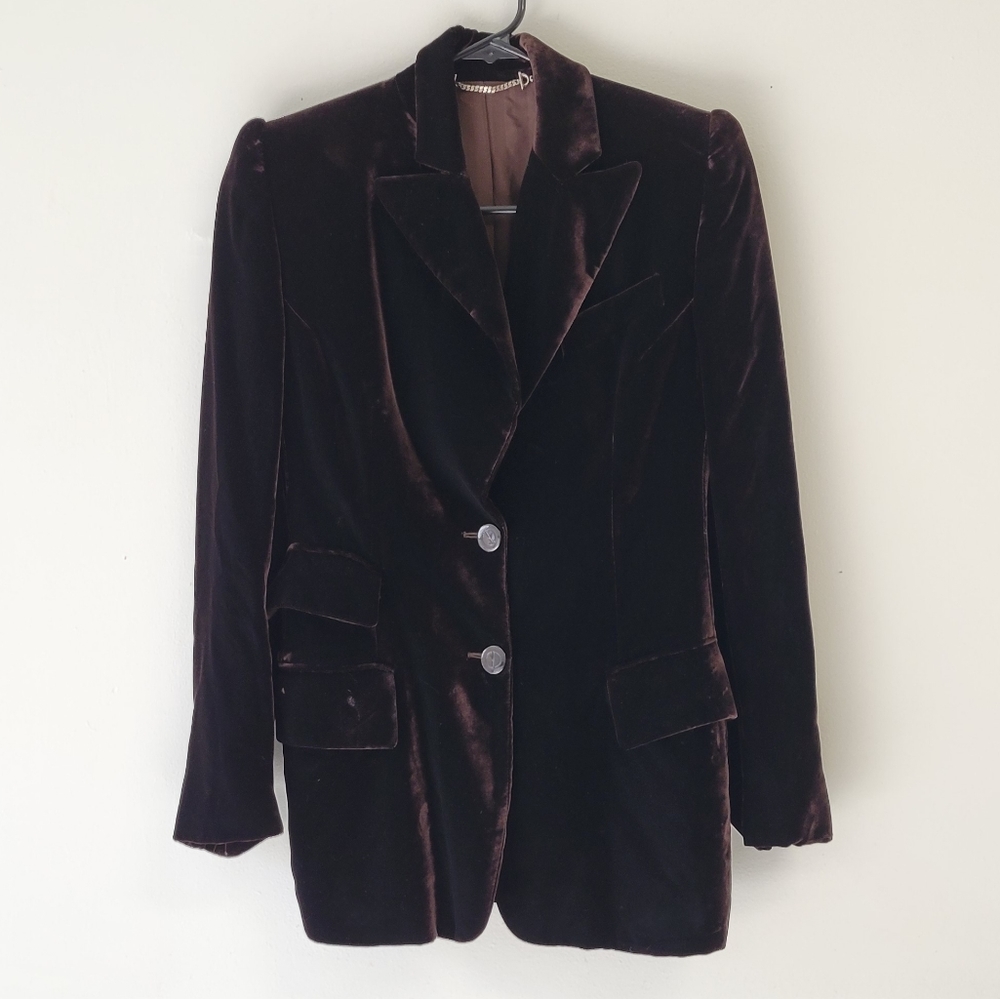 Gucci Dark Brown Velvet Blazer